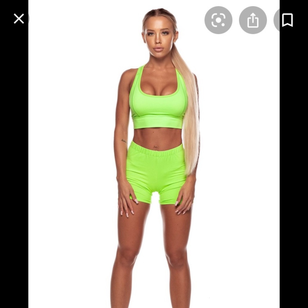 Saski Neon Green Shorts XS